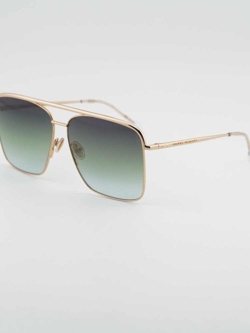 Isabel Marant IM 0118/S 0000 IB Sunglasses Gold Square Frame, Grey Green Lenses